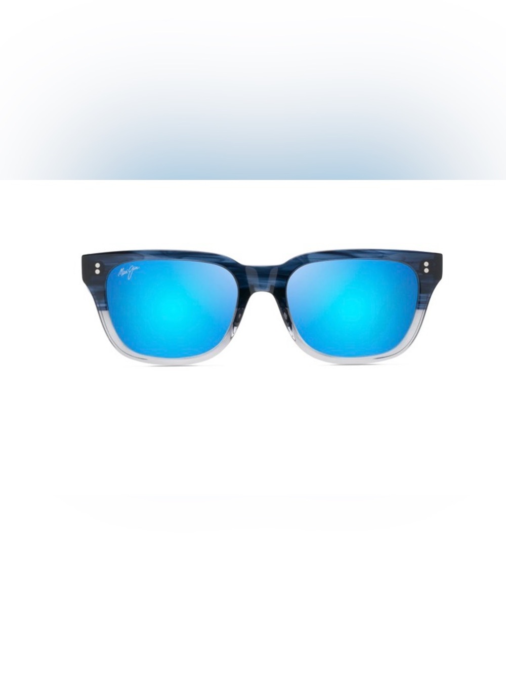 Maui Jim Blue Two-Tone Mirror Wayfarer Sunglasses
